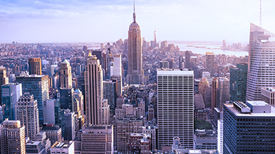 View of the skyline of a big city